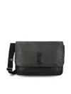 Saint Laurent Niki Logo Plaque Messenger Bag In Black