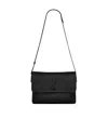 Saint Laurent Niki Logo Plaque Messenger Bag In Black