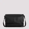 Saint Laurent Niki Logo Plaque Messenger Bag In Nero