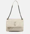 Saint Laurent Niki Medium Leather Shoulder Bag In Blanc Vintage