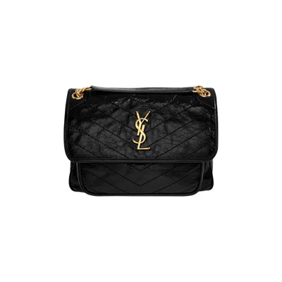 Pre-owned Saint Laurent Niki Medium Vintage Leather 'nero' | Black | Women's Size Onesize