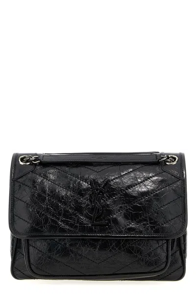 Saint Laurent 'niki' Midi Crossbody Bag In Black