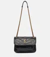 Saint Laurent Niki Mini Leather Crossbody Bag In Black