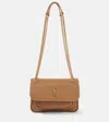 Saint Laurent Niki Mini Leather Shoulder Bag In Brown