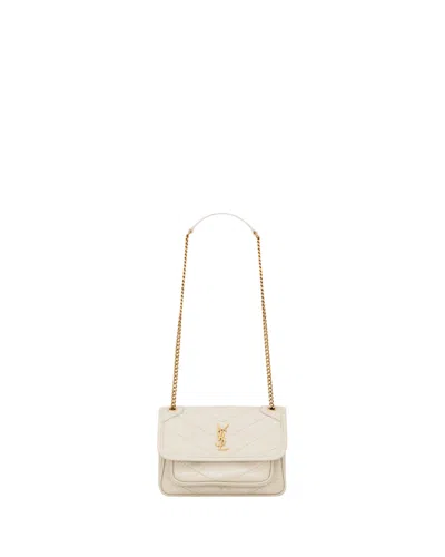 Saint Laurent Niki Mini Shoulder Bag In White