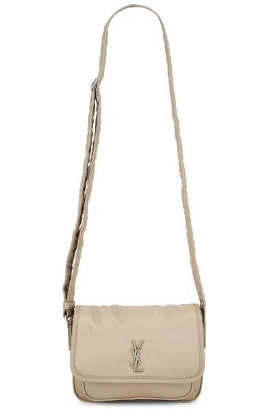 Saint Laurent Niki Nylon Bag In Beige