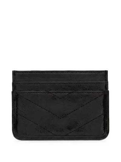 Saint Laurent Niki Quilted Leather Card Case In Black