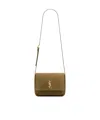 Saint Laurent Niki Satchel In Suede In Green