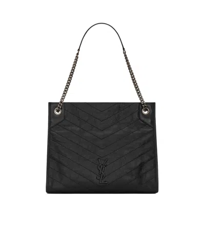 Saint Laurent Niki Shoulder Bag In Black