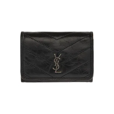 Pre-owned Saint Laurent Niki Slim Wallet 'nero' | Black | Men's Size Onesize