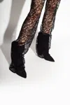 Saint Laurent ‘niki' Suede Ankle Boots In Black