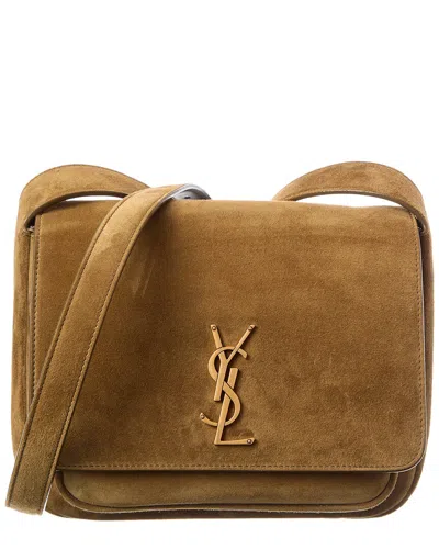 Saint Laurent Niki Suede Shoulder Bag In Green