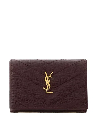 Saint Laurent Niki Wallet In Purple
