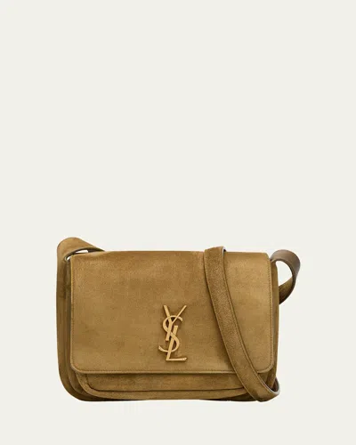 Saint Laurent Niki Ysl Crossbody Bag In Suede