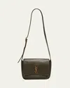 Saint Laurent Niki Ysl Flap Crossbody Bag In Calfskin In Light Musk