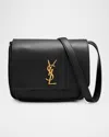 Saint Laurent Niki Ysl Flap Crossbody Bag In Calfskin In Noir
