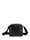 Saint Laurent 'niky Cube' Black Crossbody Bag With Cassandre On The Front And Adjustable Canvas Shou