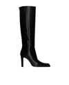 Saint Laurent Nina 110mm Leather Over-the-knee Boots In Black