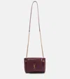 Saint Laurent Nolita Mini Leather Crossbody Bag In Lt Hot Wine