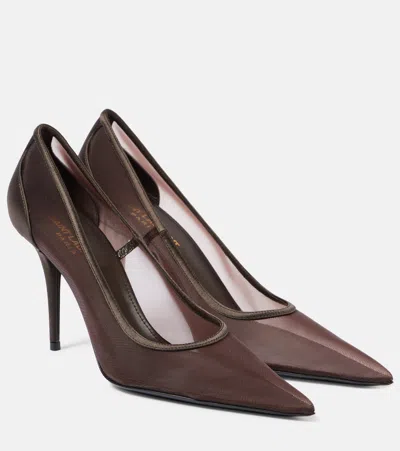 Saint Laurent Norma 90 Pumps In Brown