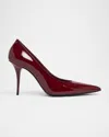Saint Laurent Norma 90 Patent Leather Pumps In Grenade