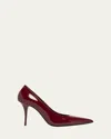 Saint Laurent Norma 90 Patent Leather Pumps In Grenade