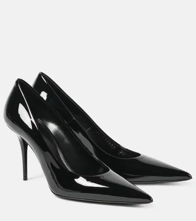 Saint Laurent Norma Patent Leather Pumps In Schwarz