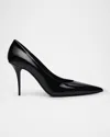 Saint Laurent 110mm Blade Patent Leather Pumps In Noir 1000