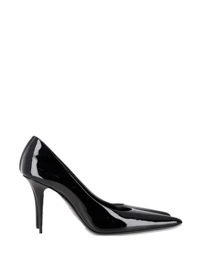 Pre-owned Saint Laurent Norma Patent Pumps In Black