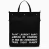 Saint Laurent Classic Black Canvas Tote Handbag For Men In Black