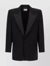 Saint Laurent Oversized Single-breasted Tuxedo Blazer In Black