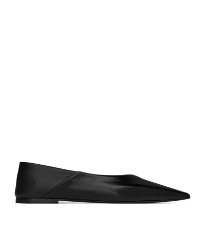 Saint Laurent Nour Ballet Flats In Black