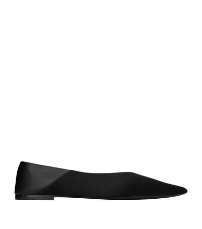 Saint Laurent Nour Ballet Flats In Black