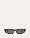 Saint Laurent Nova Acetate Cat-eye Sunglasses In Black