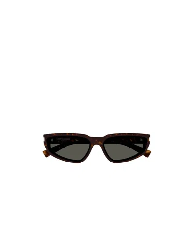 Saint Laurent Nova Tortoiseshell Sunglasses In Black