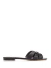 Saint Laurent Nu Pieds Tribute Sandals Black In Black
