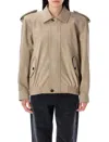 Saint Laurent Nubuck Bomber Jacket