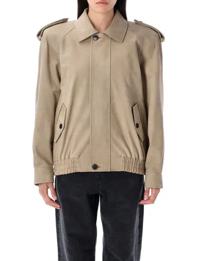 Saint Laurent Nubuck Bomber Jacket