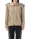 Saint Laurent Nubuck Bomber Jacket