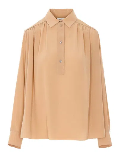 Saint Laurent Nude Clair Shirt In Neutral