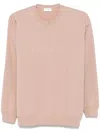 Saint Laurent Cotton Logo Sweatshirt In Pink