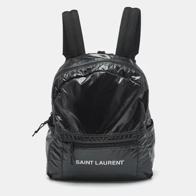 Pre-owned Saint Laurent Nuxx Black Nylon Backpack