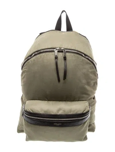 Pre-owned Saint Laurent Nylon Backpack In Green