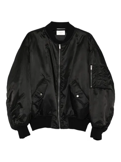 Saint Laurent Nylon Bomber Jacket In Black