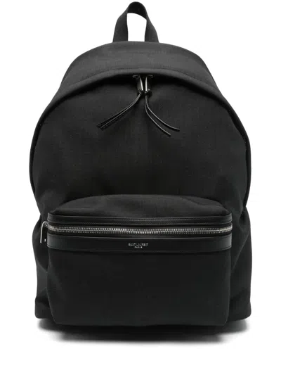 Saint Laurent Nylon Canvas And Leather City Backpack