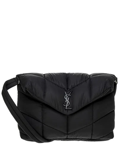 Saint Laurent Nylon Puffer Crossbody In Black