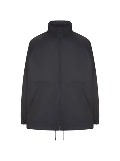 Saint Laurent Nylon Rain Coat Coat In Black