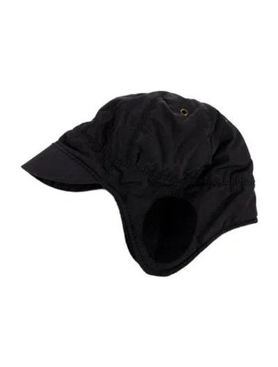 Pre-owned Saint Laurent Nylon Trooper Hat In Black