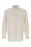 Saint Laurent Men Embroidered Poplin Shirt