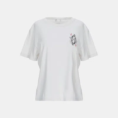 Pre-owned Saint Laurent Off White Jersey T-shirt Xs